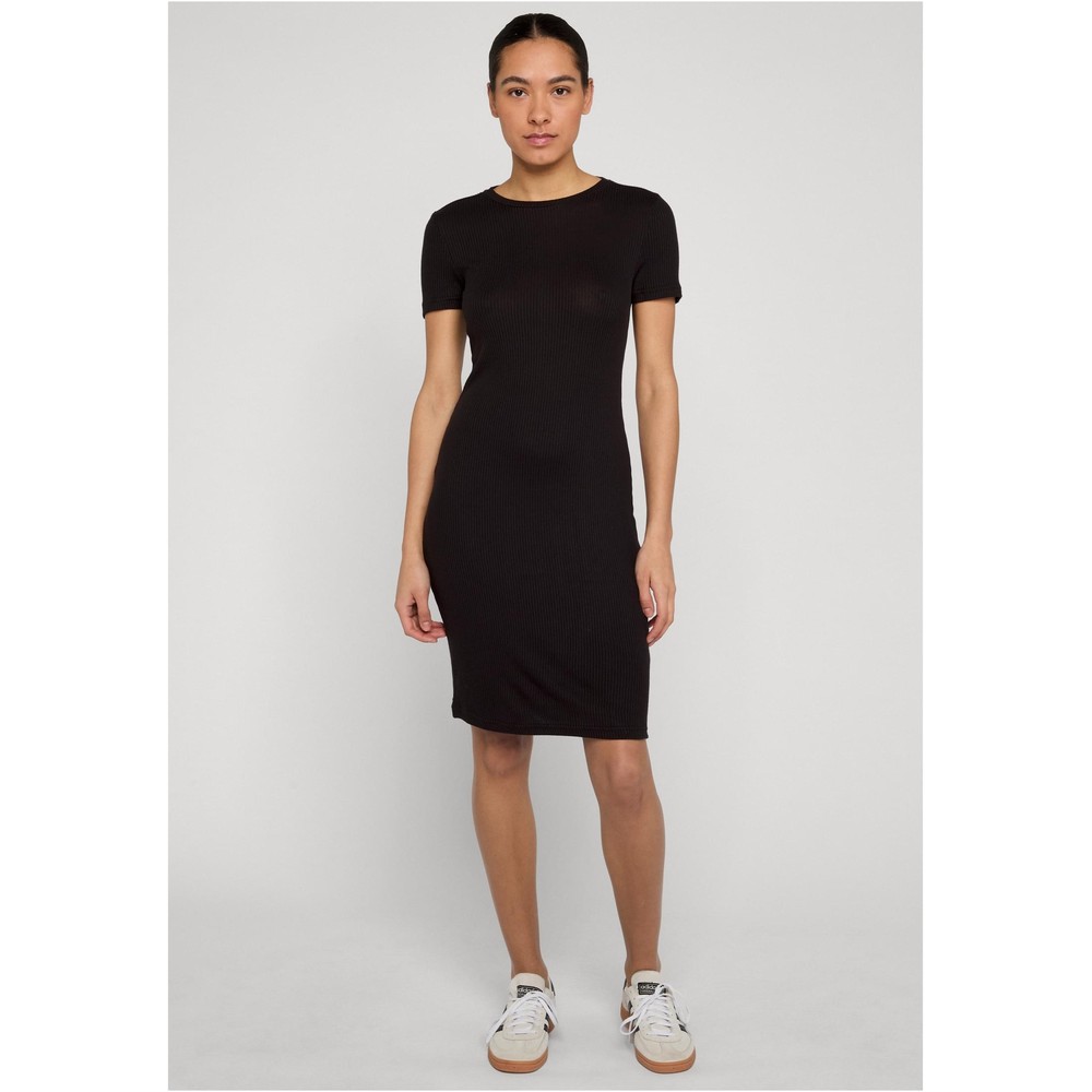 Urban Classics - Basic Slim Fit TShirt Dress Kurzes Kleid - Schwarz